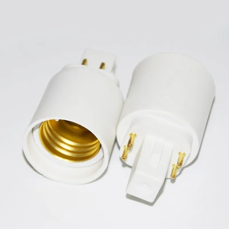 G24 to E27 Adapter G24Q 4PIN to E27 E26 Lamp Light Bulb Lamp Adapter Converter Holder Lamp Base Converter