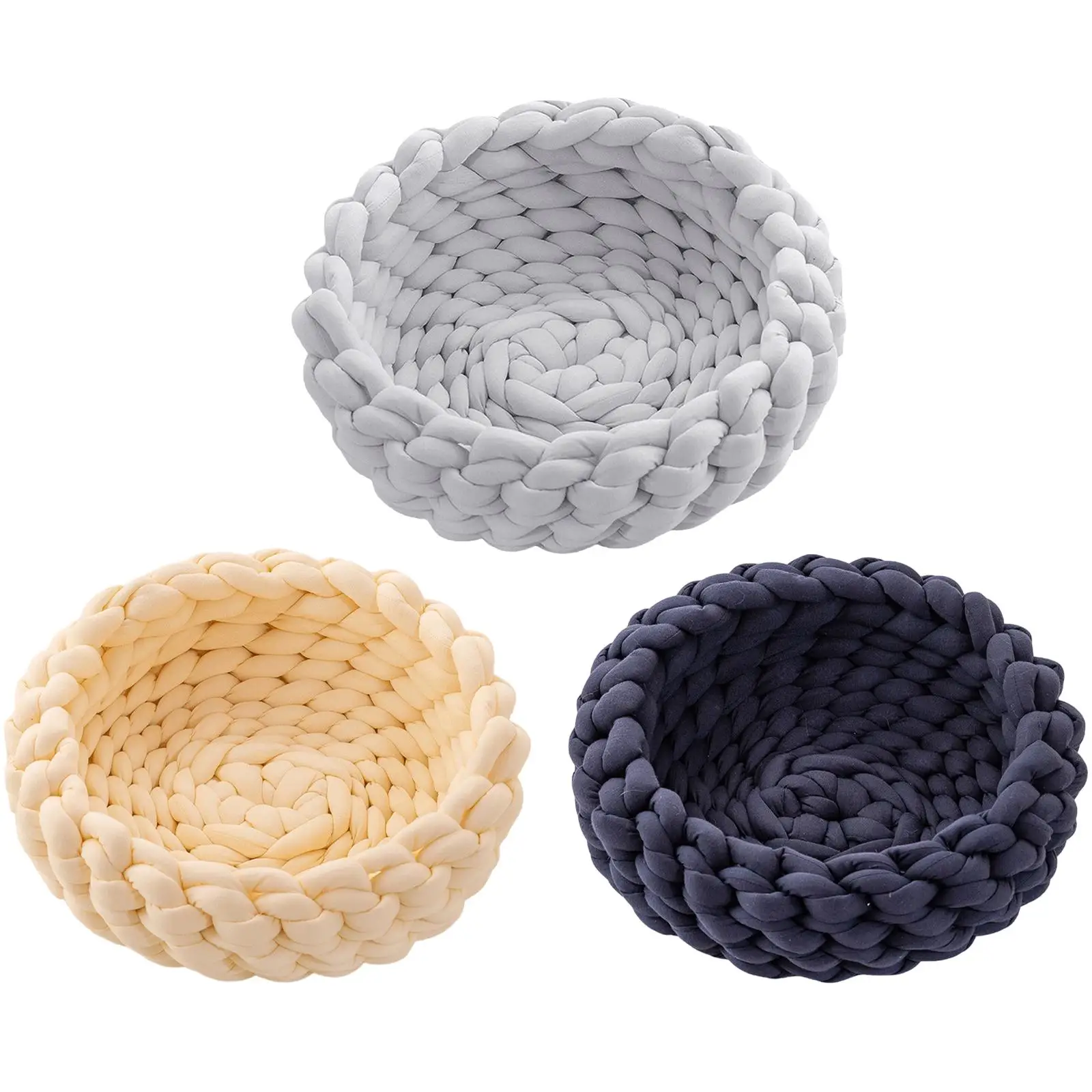 Handwoven Cat Nest Bed Non Slip Durable Round Shape Portable All Seasons Kitten Calming Bed Soft for Pet Supplies Small Dog Handwoven Cat Nest Bed Non Slip Durable Round Shape Portable All Seasons Kitten Calming Bed Soft for Pet Supplies Small Dog