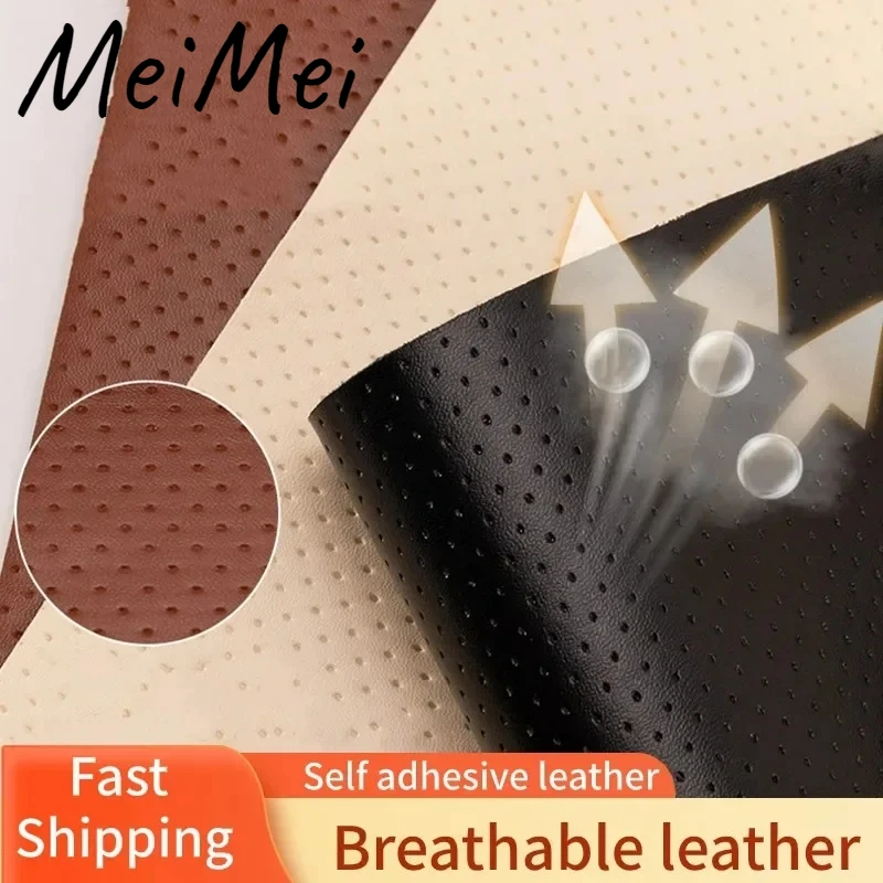 Toppe In Pelle Autoadesive Per Riparazioni - 20x30 Cm Marrone Chiaro Per Divani, Auto E Borse - Foto 5