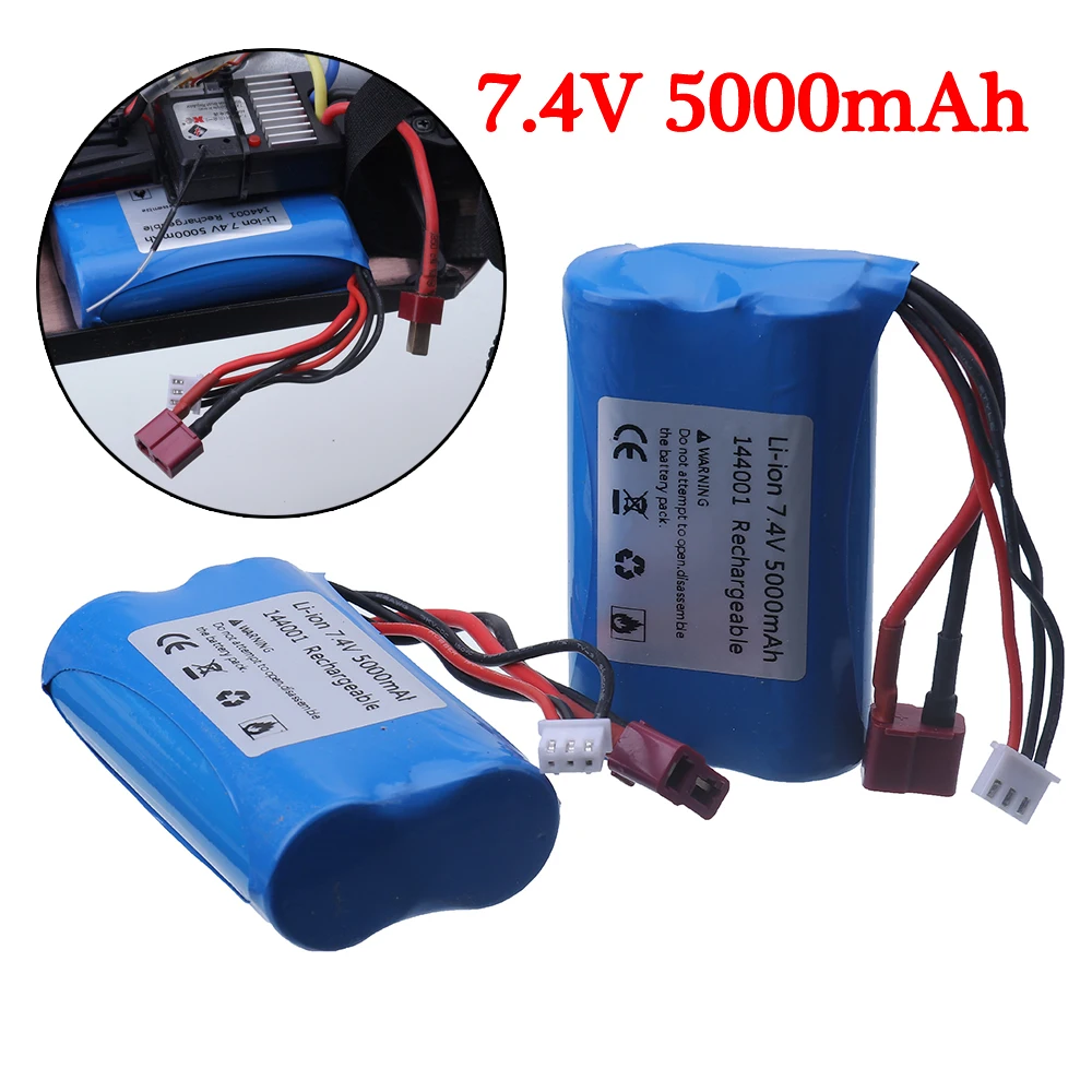 Pack De 2 Baterías De Litio 7.4V 1000mAh Con Cargador 2 En 1 Para Coches RC Y Drones – Compatible Con 16889, 18859, Q901, HM163 Y Más Modelos