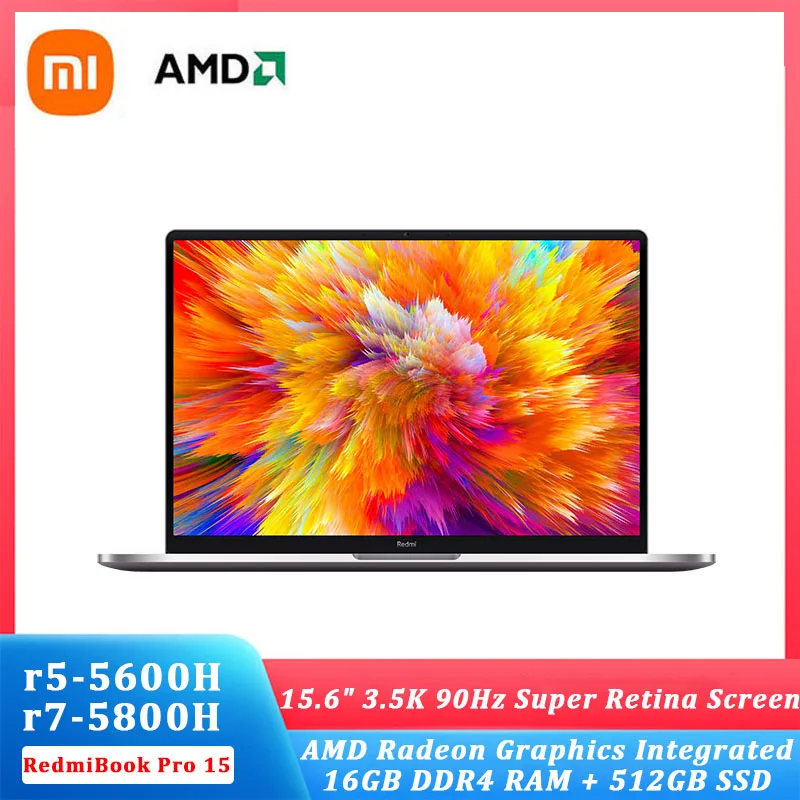 Ноутбук Xiaomi RedmiBook Pro 15 AMD Ryzen7 5800H/Ryzen5 5600H 6 дюймов 3 2 K Super retina экран компьютера 100% sRGB