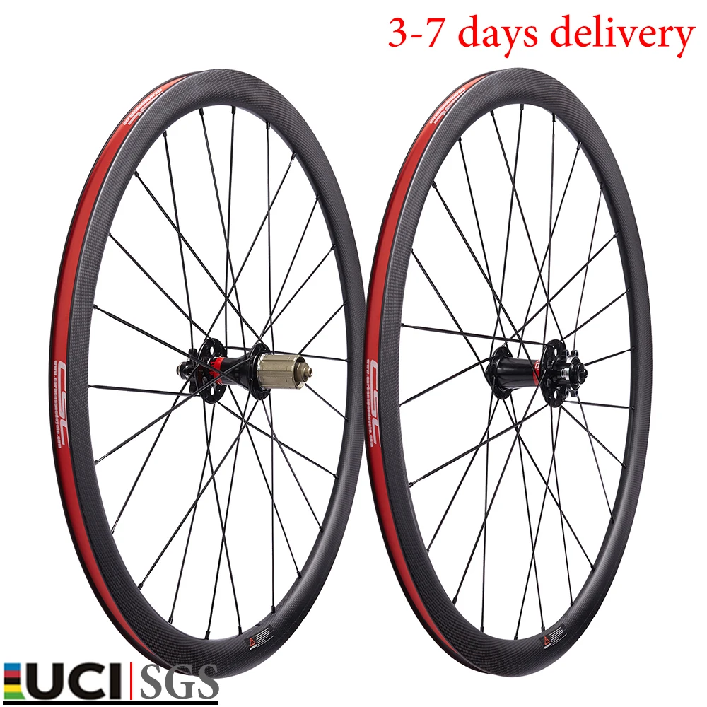 700CRoadBikeDiscBrakeWheelsclincher6bolts38mmdeep25mmwidth