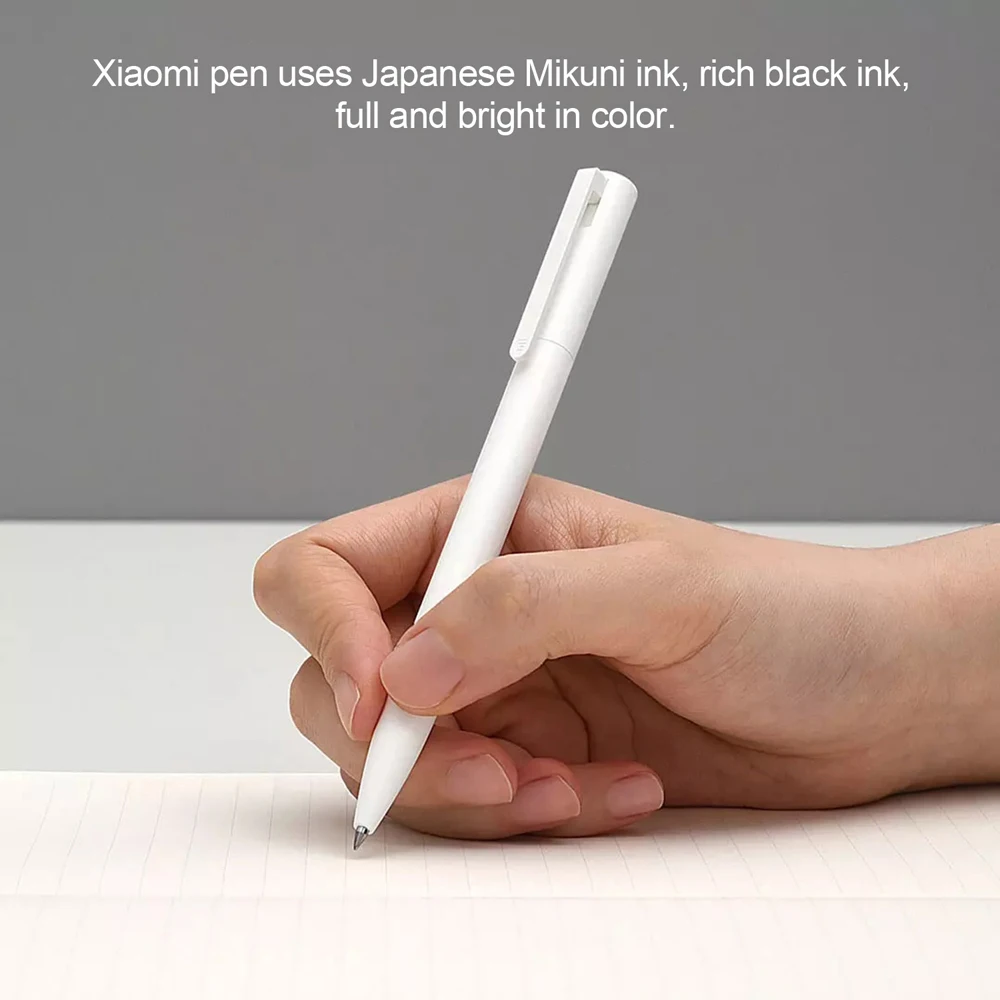 Original Xiaomi Mi Gel Pen 0.5mm Black Refill No Cap Bullet Pen Smooth Switzerland MIKRON Nib Japanese Ink OEM Blue Refills 5