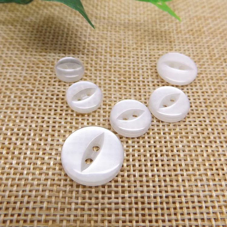 100pcs 9mm/10mm/11mm/12mm/15mm/18mm polyester button cute Fisheye buckle Sewing button Accessories resin shirt button for DIY 2