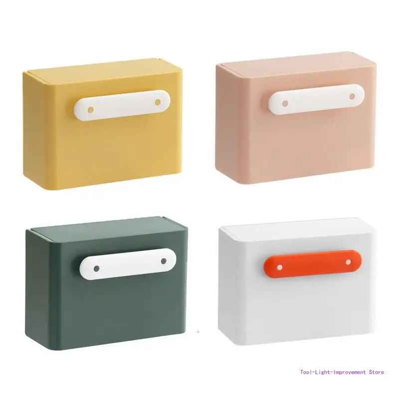 

C63E Wall Mounted Cartoon Lid Soap Box Draining Household for Home Kitchen Bathroom Shower Bathing Storage