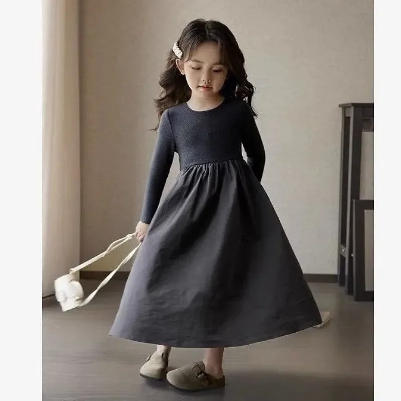 

New Spring Autumn Girls Long Sleeve Dress Children Princess Dresses Baby Cotton Vestido Party Dress for Kids Girl 3-10 Y