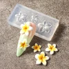 5D Flower Silicone Mold Nail Carving Mould Stencils Acrylic Plumeria Flower Spring Nail Art Decorations Manicure Template Tools 4