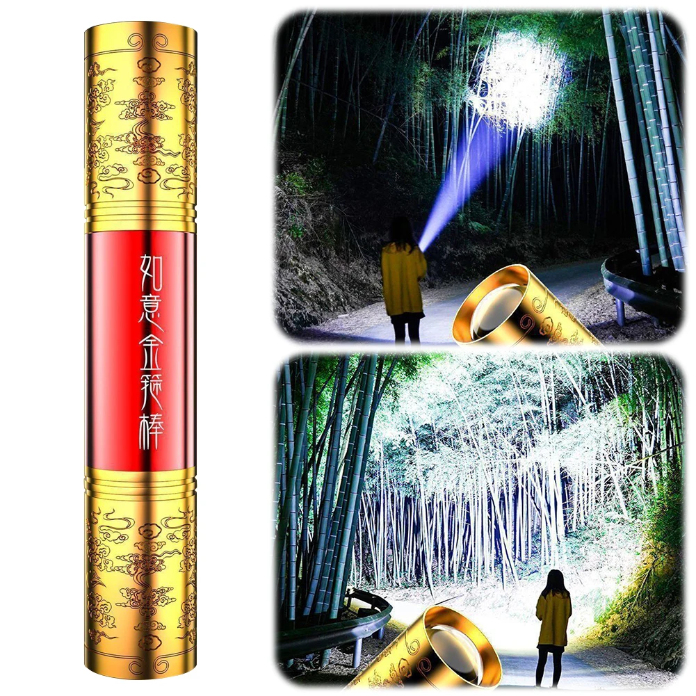 Description Picture 5 of itemLED Ruyi Golden Cudgel Flashlight USB Charging Golden Cudgel Shape Torch 100LM Sun Wukong Pocket Torch 600mAh for Camping Hiking