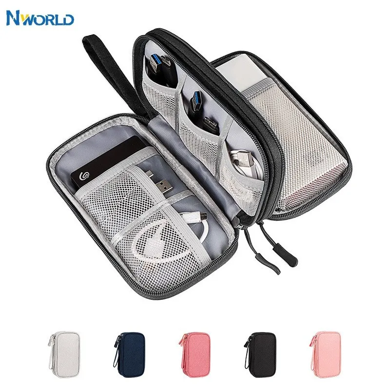 Travel Organizer Bag Cable Storage Organizer Pouch Carry Case Portable Waterproof Usb Hard Case data cable storage bag cable storage bag cable organizer pouch electronics travel organizer
