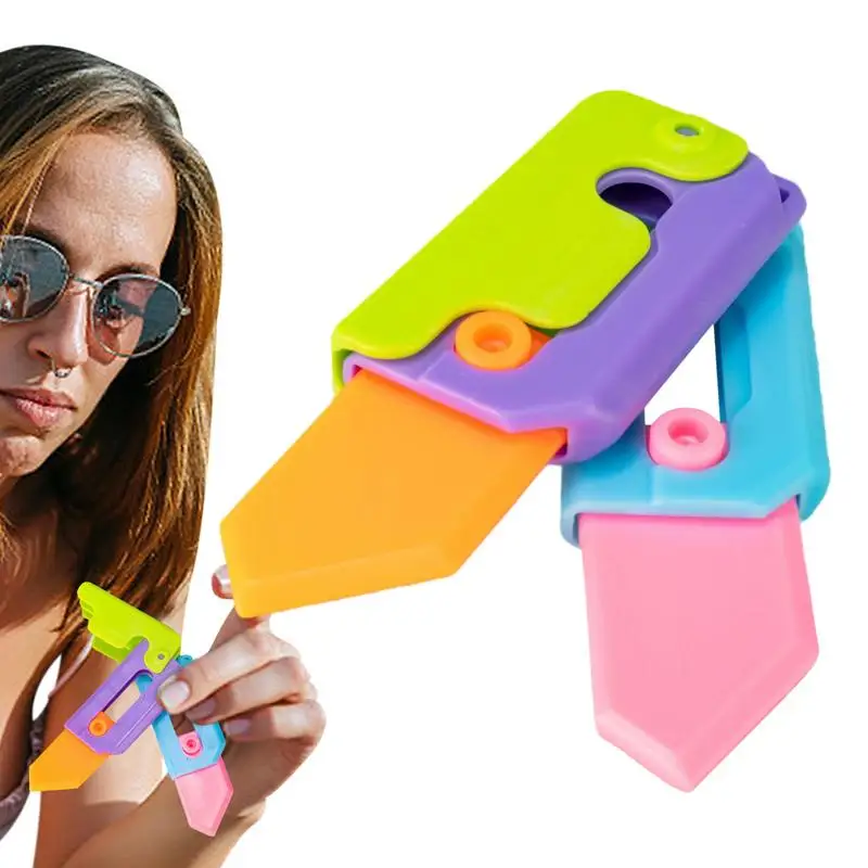 

Pocket Cutter Fidget Toy Gravity Carrot Cutter Toy 2 In 1 3D Cutter Sensory Cutter Toys For Anger Relief Kids Adults Travel