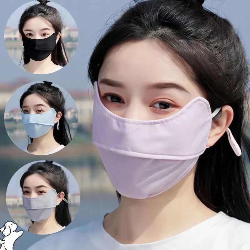 Face Mask Ice Silk Sunscreen for Summer Outdoor Sport