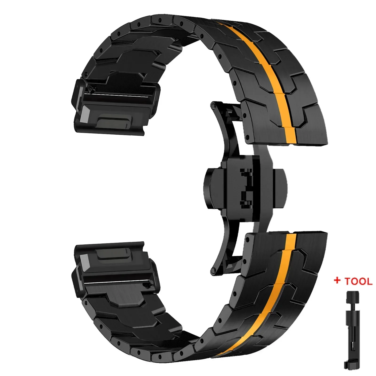Premium Titanium Color Stainless Steel Quick Fit Watch Strap