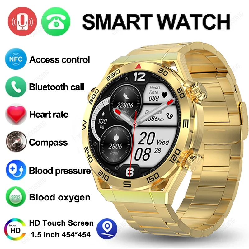 

2024 New ECG+PPG Smart Watch Men GPS Sport Track Fitness Watches Outdoor Compass Bluetooth Call HD Full Touch Screen Smartwatch