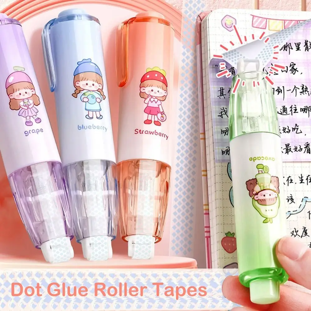 공예 장식 양면 접착 테이프 편지지 프레스 온 도트 라이너 테이프 접착제 교체 가능한 코어 DIY 도트 접착제 롤러 테이프