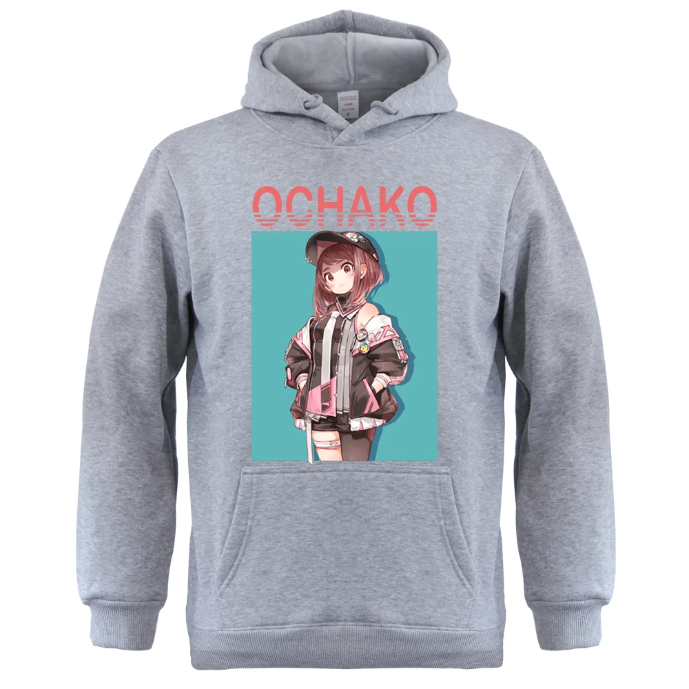 

My Hero Academia Hoodies Men Japan Anime Ochako Girl Deku Graphic Mangas Sweatshirt Fleece Print Pullover Cartoon Streetwear