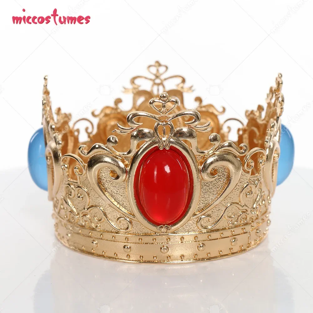 Miccostumes Girl Peach Metal Crown Cosplay Accessory Princess Crown for Princess Cosplay Costume