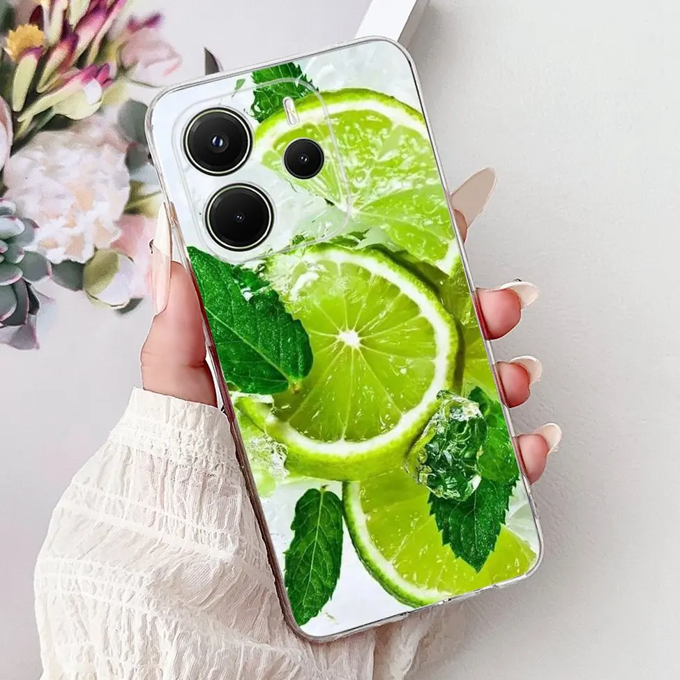 Clear Aesthetic Luxury Cute Cat & Floral Painted Soft Phone Case Cover
