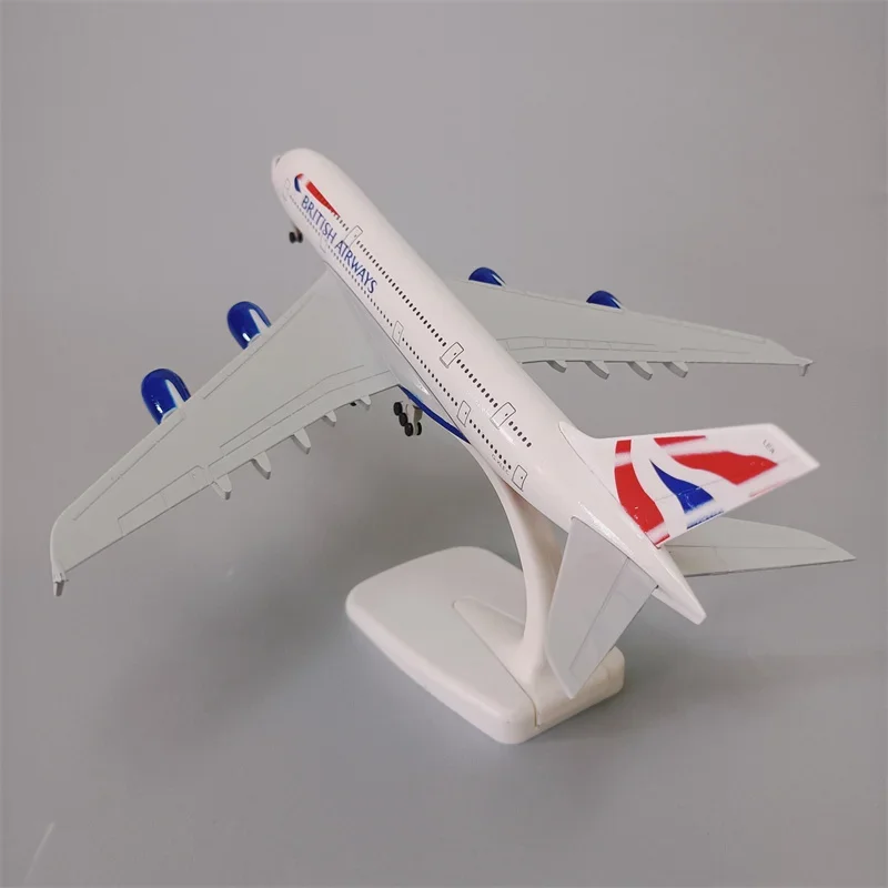 

20cm Alloy Metal Air UK British Airways AIRBUS 380 A380 Airlines Airplane Model Diecast Air Plane Model Aircraft w Landing Gears