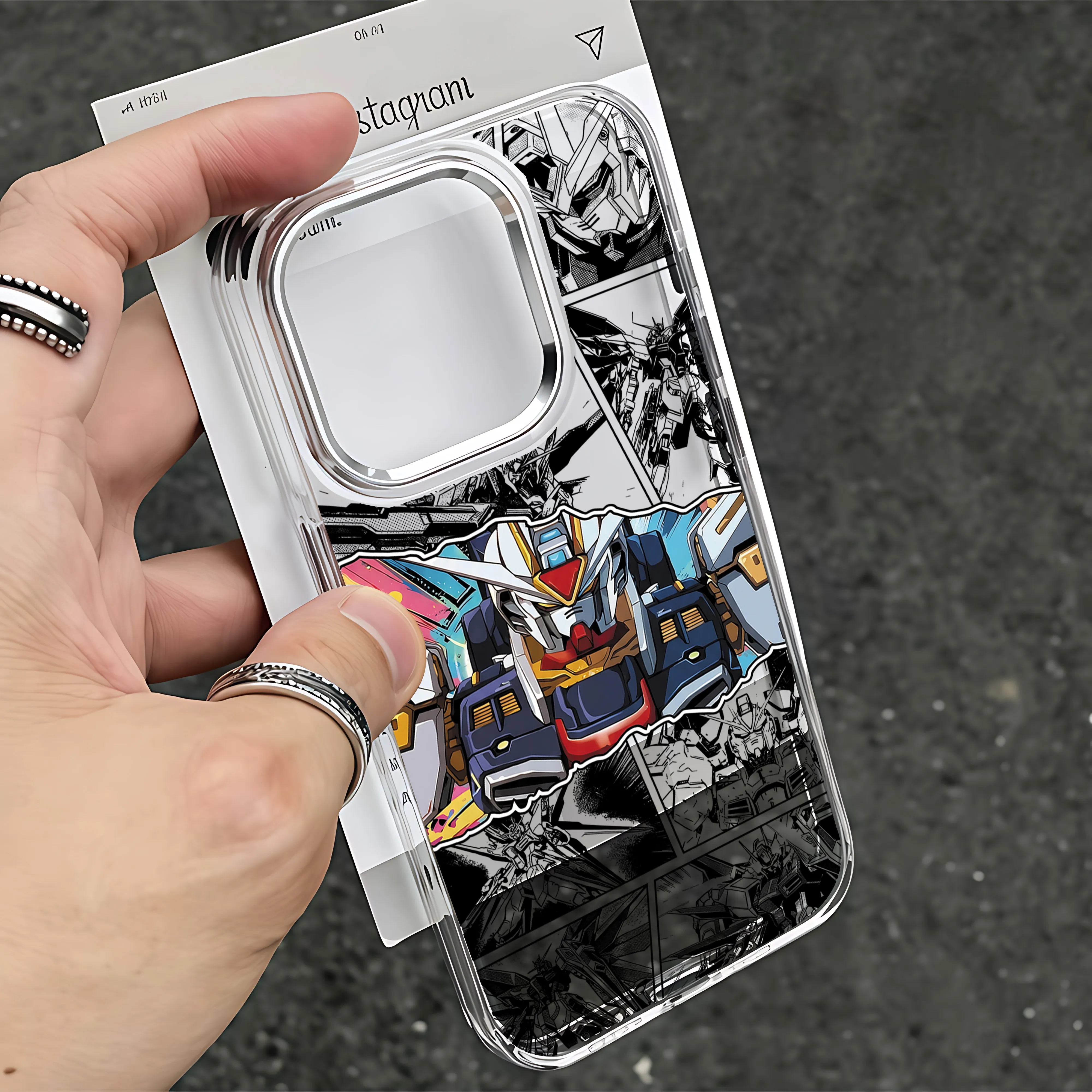 Cool Anime Gundams Clear Phone Case