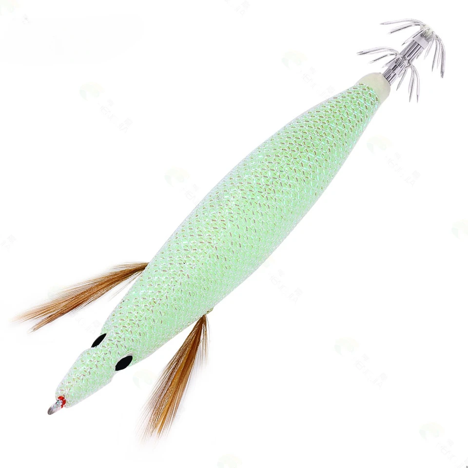 Lot de 5 leurres de pêche lumineux en eau salée pour crevettes et Lot de 5 leurres de pêche lumineux en eau salée pour crevettes et