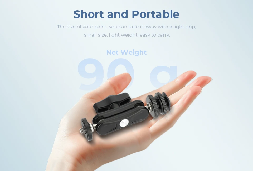 Ball Head Extension Arm With Cold Shoe Mount 1/4'' Screw for DSLR Camera Monit