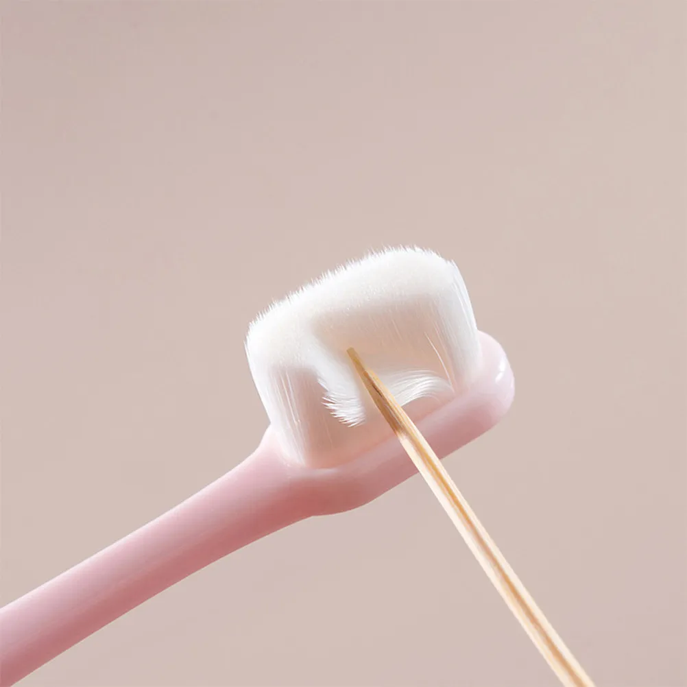2Pcs 부드러운 강모 칫솔 긴 손잡이 블루 핑크 산후 구강 청소 치아 관리 액세서리 밀도가 높은 강모 칫솔