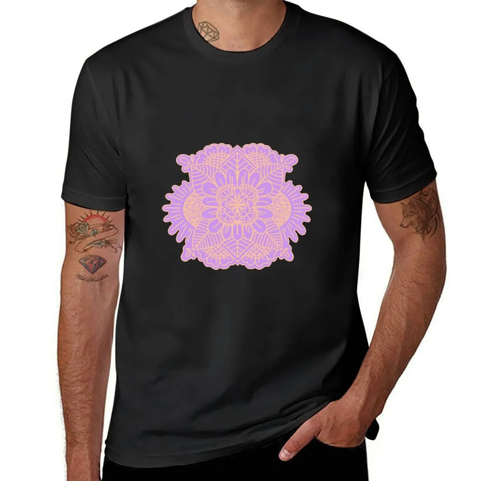 

Blossom Bliss Mandala T-Shirt plus sizes oversizeds mens graphic t-shirts funny