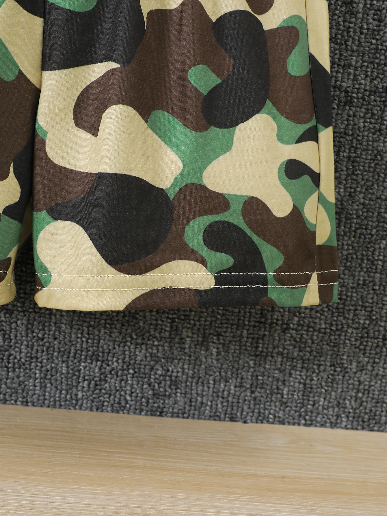 Boys Summer Clothing Set 2Pcs Breathable Fake Bag Print Short Sleeve T-Shirt and Camouflage Shorts Kids Casual Tracksuit Outfits - 6