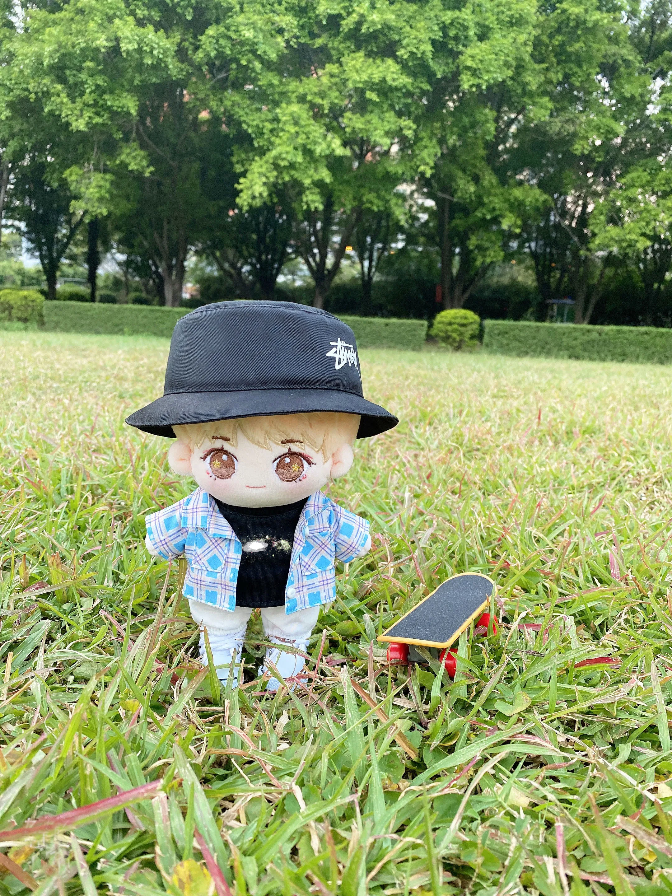 

Free Ship Street Dance of China Wang Yibo Team Leader Plush 20cm Doll Clothes Toy