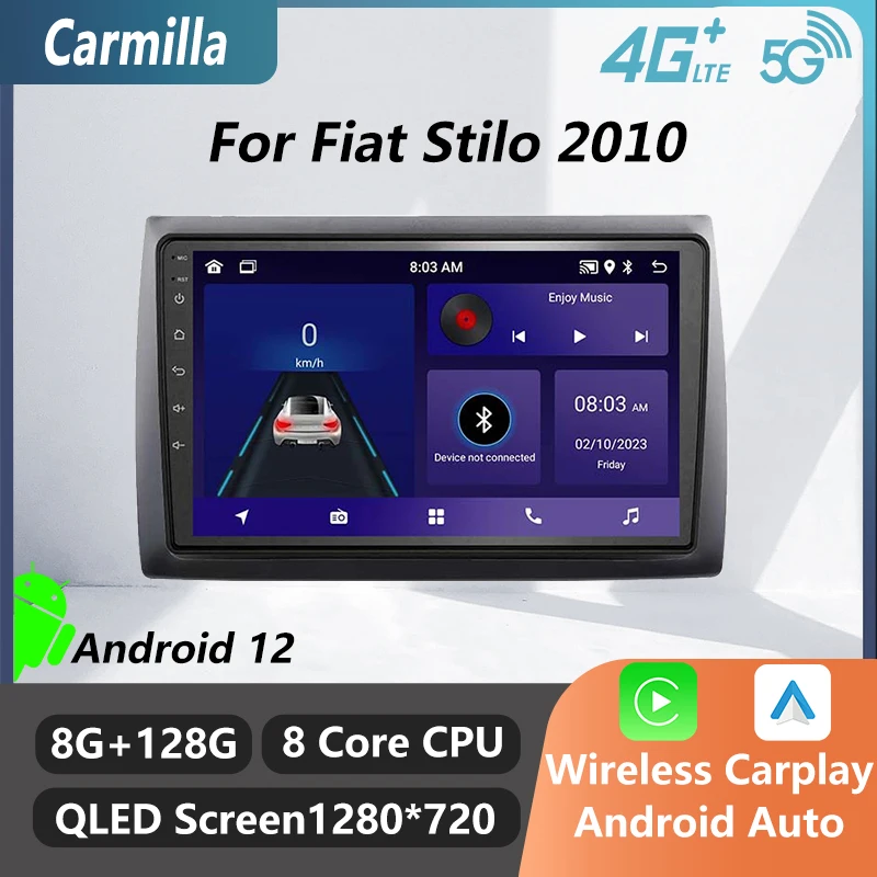 

Android Car Radio 9 inch for Fiat Stilo 2010 GPS 2din 4G LTE Multimedia Video Player Head Unit Radio Stereo Wireless Carplay