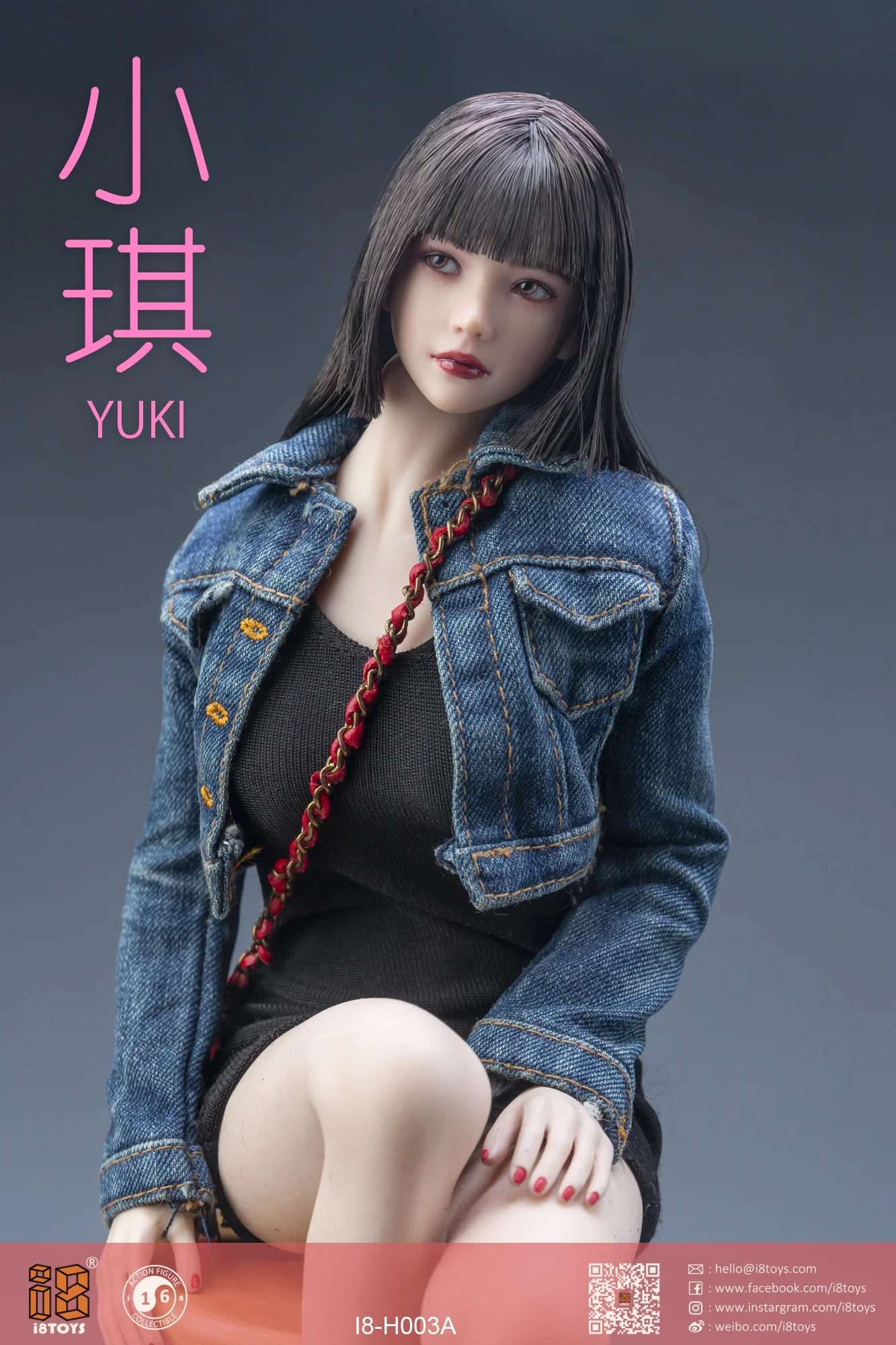 ユキ-アクションフィギュアボディモデル,可動式の目,女性の頭の彫刻,12