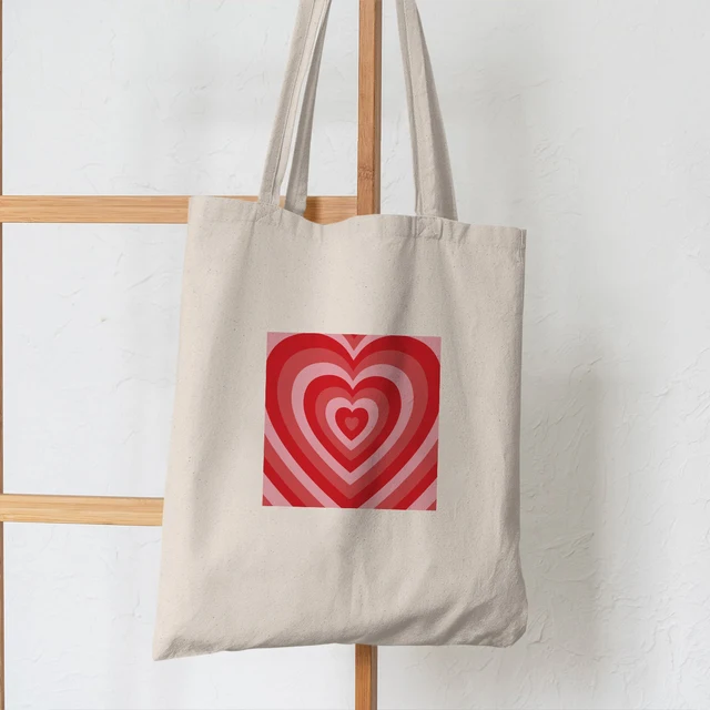 Red Heart Heart Tote Bag