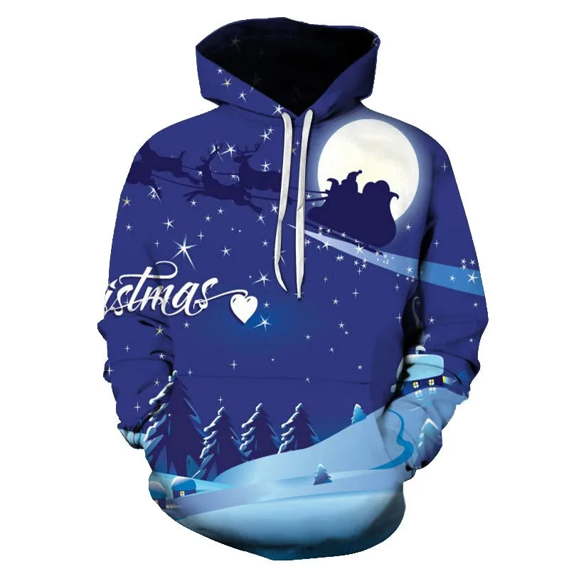 

Merry Christmas Hoodies Men Women Sweatshirts Santa Hoodies