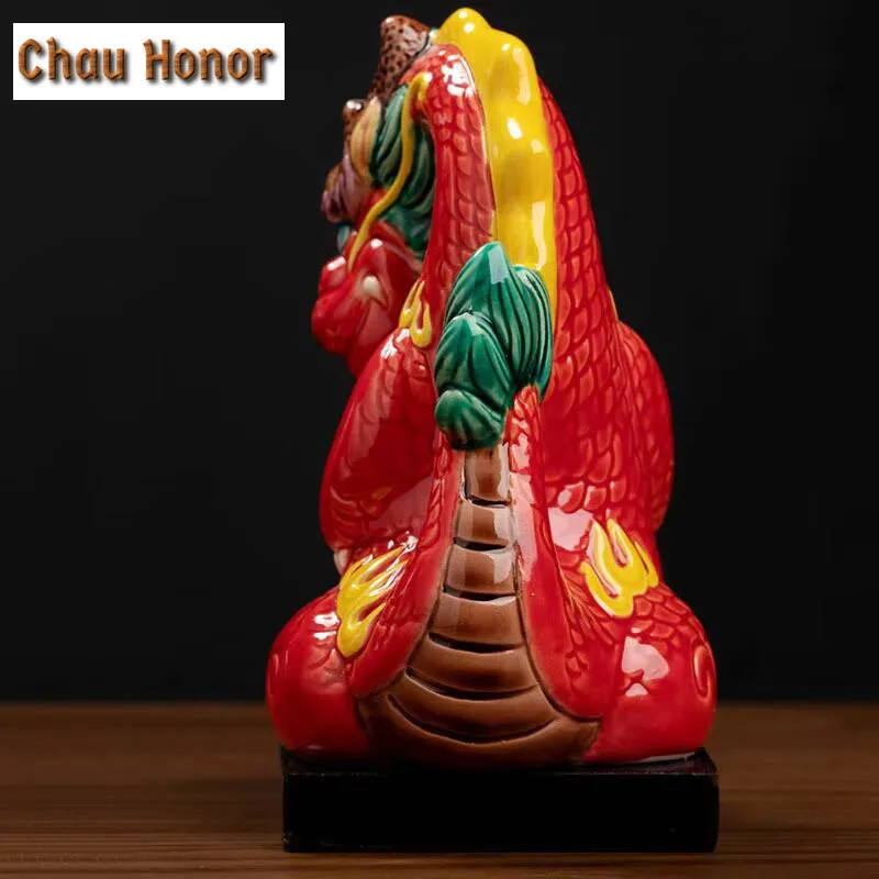 Exquisite Ceramic Creative Chinese Lucky Dragon Tea Pet Tea Household Table Decoration Accessories Tea Ceremony Customized Gift