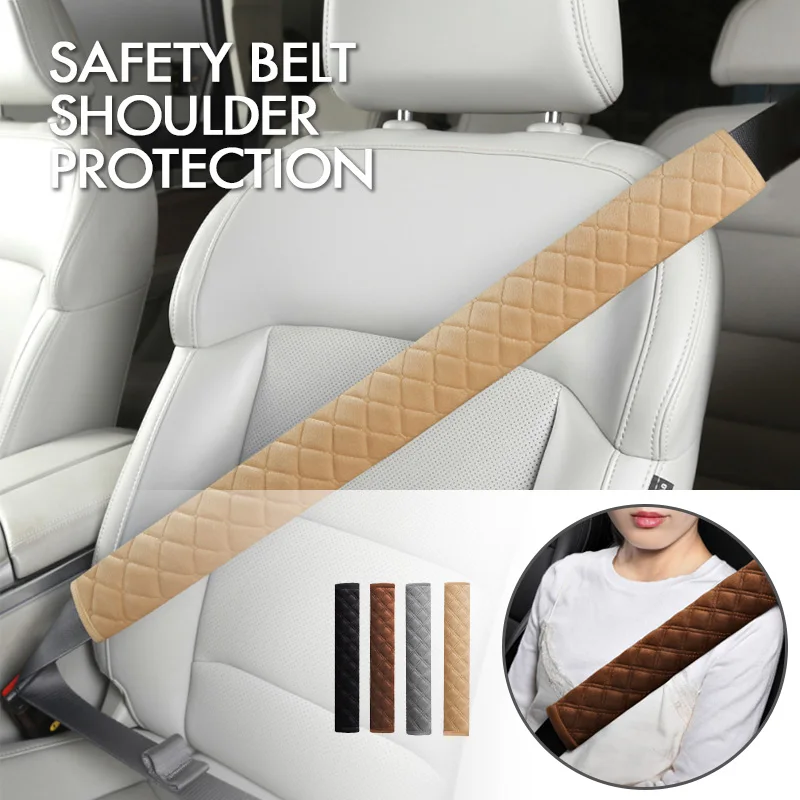 Car Accessories 1pc 50/65/75/85cm Seat Belt Cover Velvet Comfort Safety Belt Shoulder Pad Protection Padding Truck Auto Interior seat belt protection seat belt covers seat belt protector safety belt shoulder guard car seat belt accessory car accessories