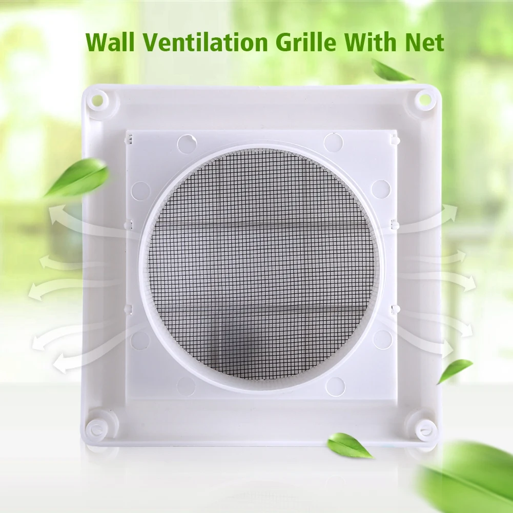 Air vent grill Wall vent Plastic Air Vent Grille Cover 3 Flaps Wall Duct Ventilation Grill With Net New Pastic air