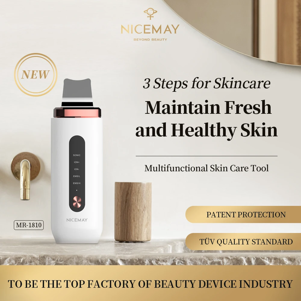 Rechargeable Skin Scrubber Face Spatula, Blackhead Extractor Remover Pore Cleaner Face Scraper Kit Facial Deep Cleansing