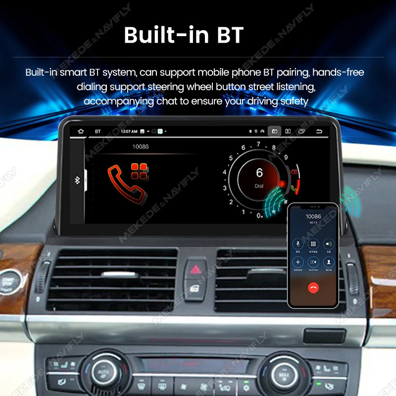 MEKEDE Pantalla Multimedia Inalámbrica CarPlay Android Auto de 8 Núcleos y 10.25 Pulgadas, 6G+128GB, para BMW Serie 3 y 4 F30 F31 F34 F32 F33 F36, Radio para Auto con DSP, GPS, Navegación, 4G, Wifi, Estéreo Todo en Uno, 1920*720 HD, Radio FM, UI ID5 ID6 ID7 ID8, Autoradio con DVD, Unidad Principal BT 6