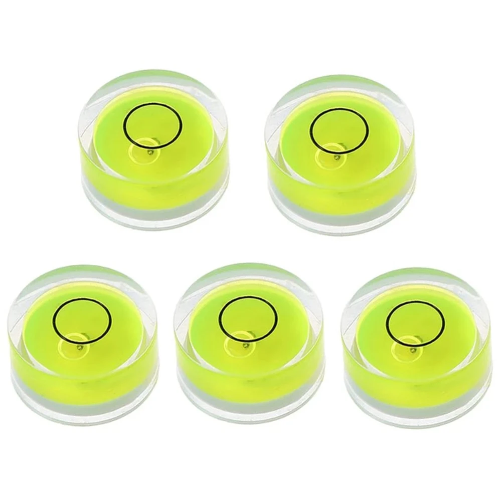 5pcs Mini Round Accuracy Bubble Level Bullseye Instrument Horizontal Precision Measuring Tool bubble level