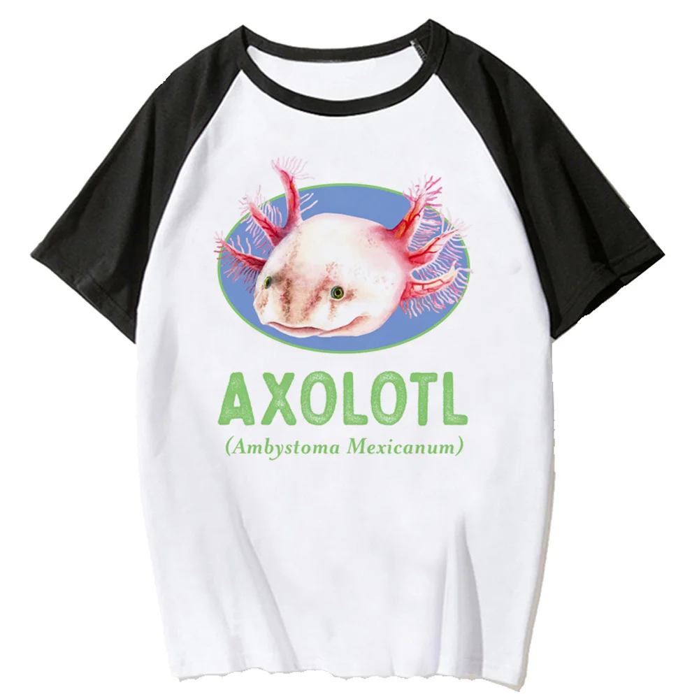 

Axolotl tshirt women manga t shirt female funny comic Japanese clothing