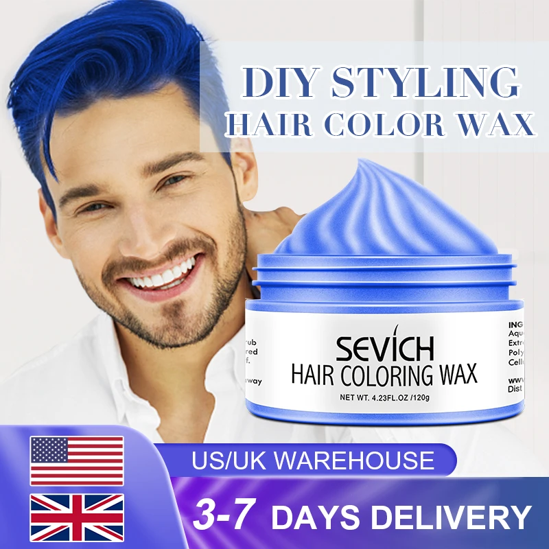 Sevich 10 colors Hair color wax Strong And Hold Unisex Hair Wax Black