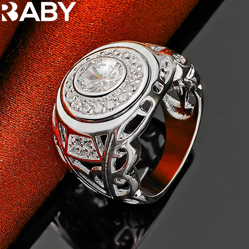 925 Sterling Silver 6-10 Size Rings For Women Man Round