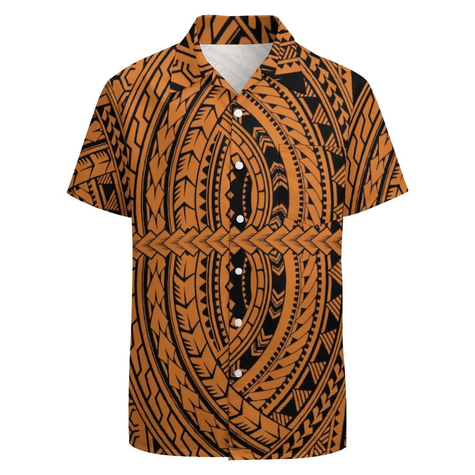 

2XS Pocket Short Sleeve Shirt Tribal Islanders Polynesian Clothes Polynesian Tribal Clothing Samoan Puletasi Viking