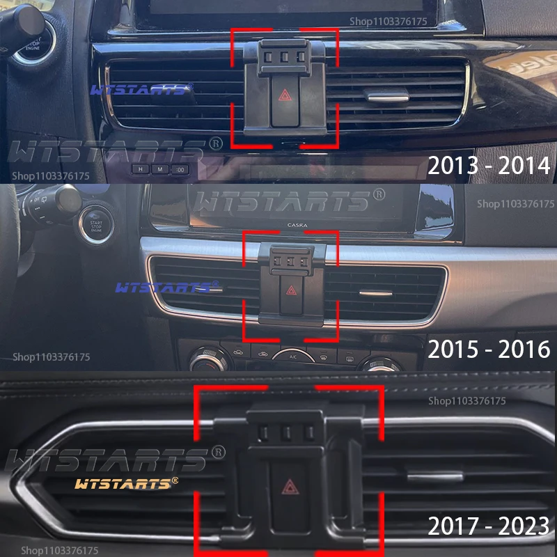 For Mazda CX-5 2013-Adjustable Car Phone Holder Mobile Mount Gravity GPS Rotatable Navigation Bracket Car Accessories phone holder mobile phone holder gps holder