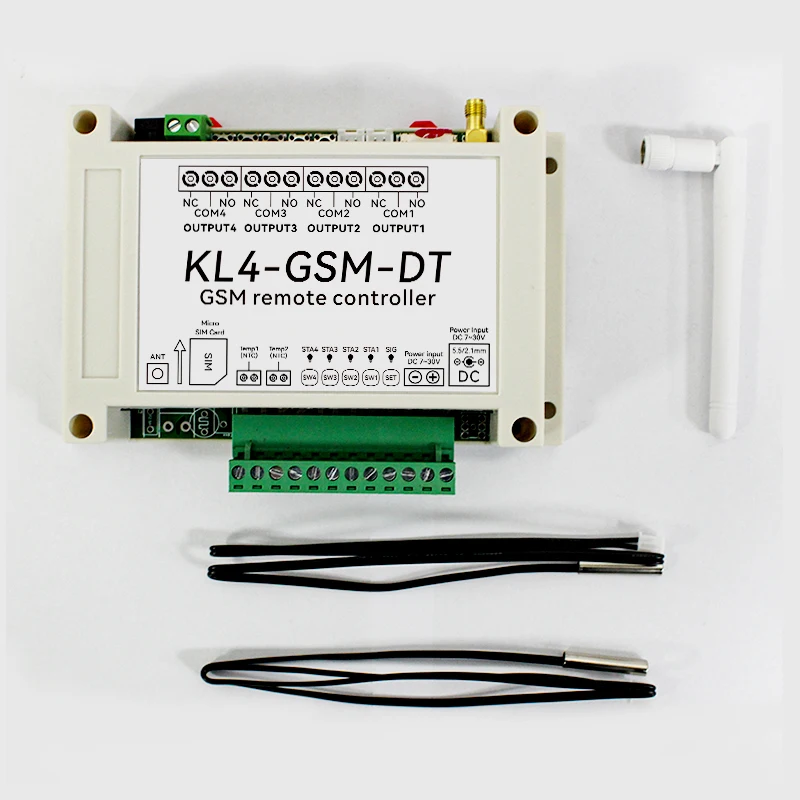 

DIN-schiene GSM Дистанционный вкл/выкл контроллер доступа шальтер с 4-канальным контроллером температуры