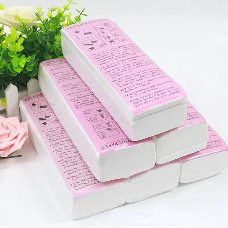 20Pcs/50Pcs Hair Removal Wax Paper Nonwoven Cloth Body Leg Arm Wax Band Hair Removal Epilator Depilation Strip Waxing Tape Roll 4