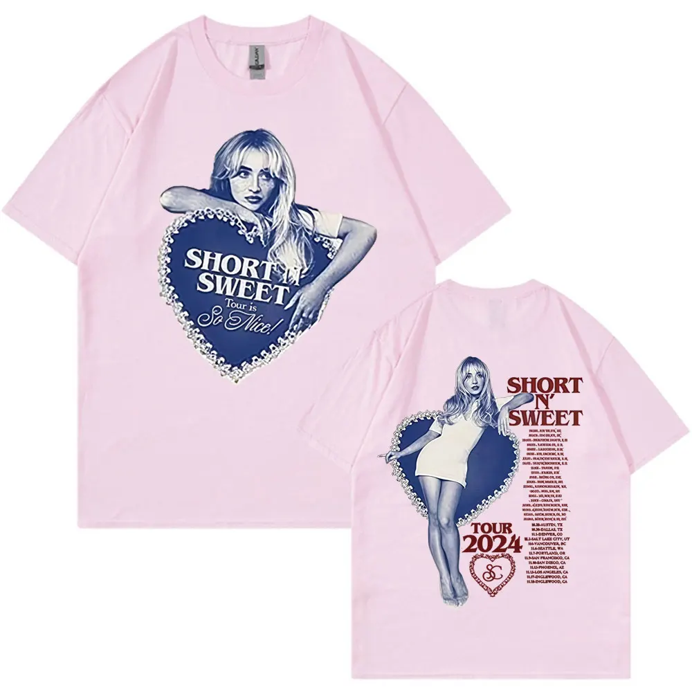 SabrinaCarpenter/SHORT N SWEET 2024 Tシャツ Sabrina Carpenter 2024 Short N' Sweet Tour Official Shirt