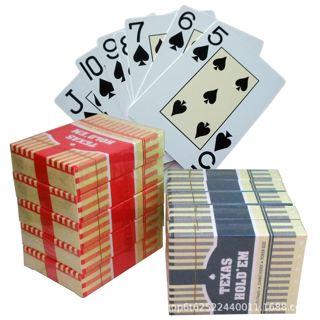 Playing Cards Plastic 63*88 Size 56 Pieces Texas Holdem Waterproof Wear-resistant