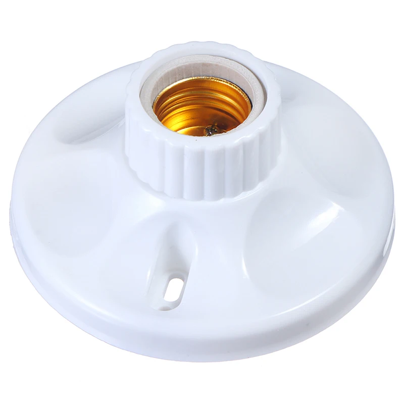 E27 LED Light Bulb Holder Round Square Fitting Socket with US Plug Switch E27 Base Hanging Lamp Socket 6A 220V-250V