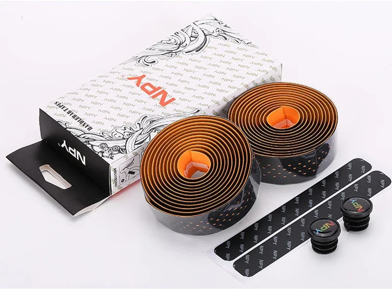 Breathable PU+EVA Gravel Handlebar Tape Shock Absorbing Bicycle Racing Shock Str